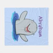 Schattige afbeelding van poreuze cartoon fleece deken (Voorkant (Horizontaal))
