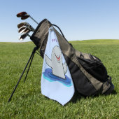 Schattige afbeelding van poreuze cartoon golfhanddoek (Groen)