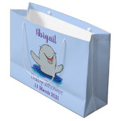 Schattige afbeelding van poreuze cartoon groot cadeauzakje (Voorkant Gekanteld)