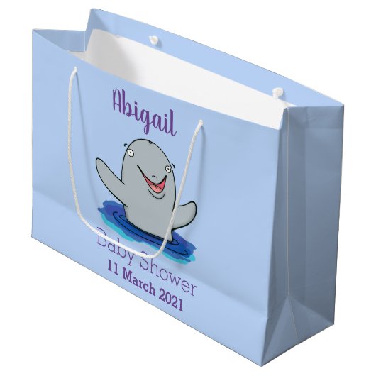 Schattige afbeelding van poreuze cartoon groot cadeauzakje (Voorkant Gekanteld)