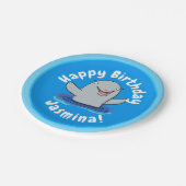 Schattige afbeelding van poreuze cartoon papieren bordje (Gekanteld)