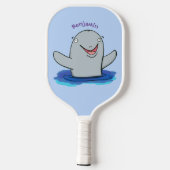 Schattige afbeelding van poreuze cartoon pickleball paddle (Achterkant)