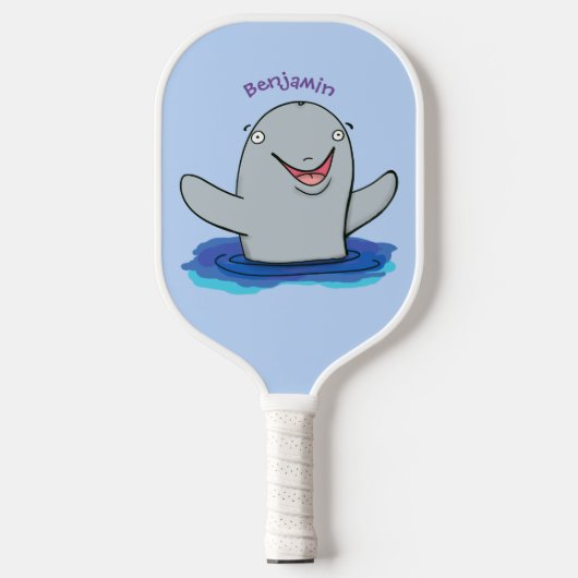 Schattige afbeelding van poreuze cartoon pickleball paddle (Voorkant)