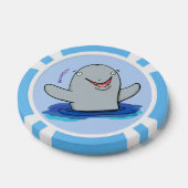 Schattige afbeelding van poreuze cartoon poker chips (Enkel)