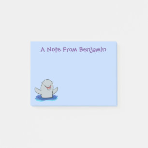 Schattige afbeelding van poreuze cartoon post-it® notes