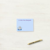 Schattige afbeelding van poreuze cartoon post-it® notes (Op bureau)