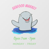 Schattige afbeelding van poreuze cartoon raamsticker (Vel)