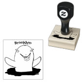 Schattige afbeelding van poreuze cartoon rubberstempel (Gestempeld)