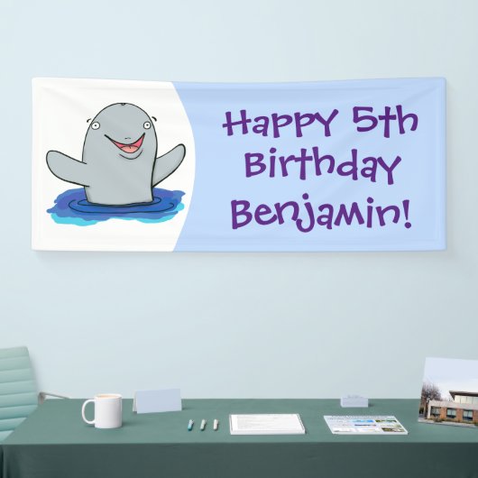 Schattige afbeelding van poreuze cartoon spandoek (Beurs)