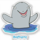 Schattige afbeelding van poreuze cartoon sticker (Voorkant)