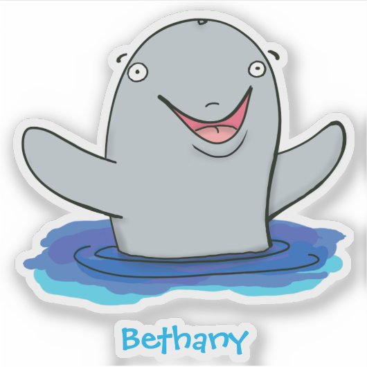 Schattige afbeelding van poreuze cartoon sticker (Voorkant)