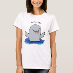 Schattige afbeelding van poreuze cartoon t-shirt