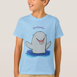 Schattige afbeelding van poreuze cartoon t-shirt