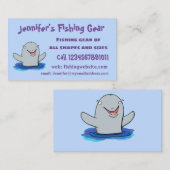 Schattige afbeelding van poreuze cartoon visitekaartje (Voorkant / Achterkant)