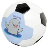 Schattige afbeelding van poreuze cartoon voetbal (Drie kwart)