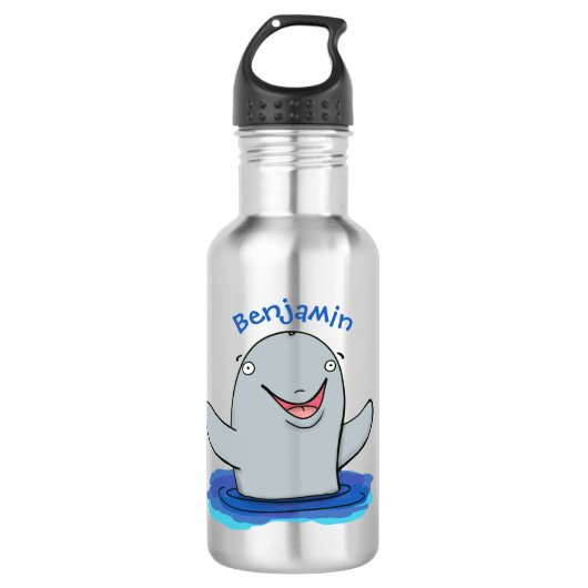 Schattige afbeelding van poreuze cartoon waterfles  (Voorkant)