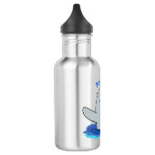 Schattige afbeelding van poreuze cartoon waterfles  (Links)