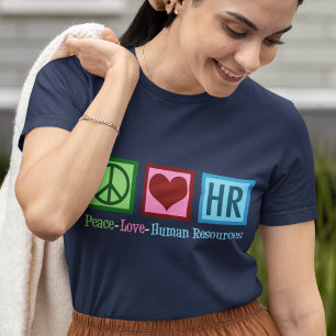 Schattige afdeling personeelszaken Vrede Liefde HR Tri-Blend Shirt