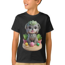 Schattige Affenpinscher Succulent | 3D Grijze Aap 