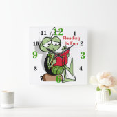 Schattige aflezing is een ventilatorklok voor kind vierkante klok (Huis)