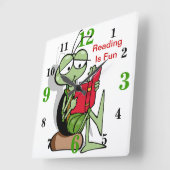 Schattige aflezing is een ventilatorklok voor kind vierkante klok (Hoek)