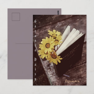 Schattige African Yellow Daisy Flower Bladwijzer F Briefkaart