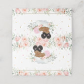 Schattige Afrikaans Afro Puff Roze Bloemendouche V Plaatskaartje (Buitenkant ongevouwen)