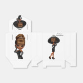 Schattige Afrikaans-Amerikaanse diva Bedankdoosjes (Uitgevouwen)