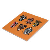 Schattige Afrikaans maskers decor Tegeltje (Zijkant)