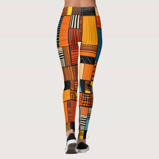 Schattige Afrikaans Print Leggings (Achterkant)