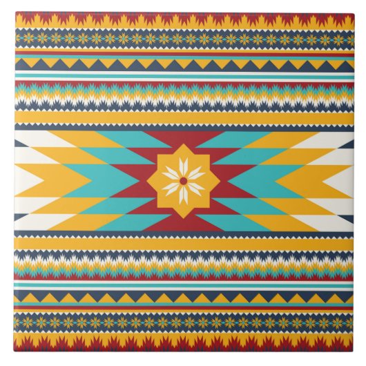 Schattige Afrikaans stijlpatroon Tegeltje (Voorkant)
