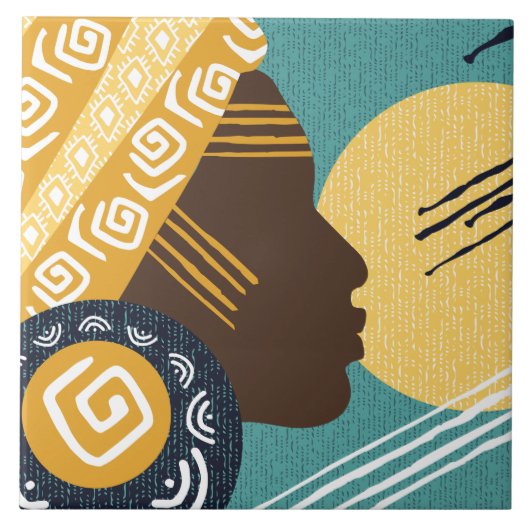 Schattige-Afrikaanse stijl Tegeltje (Voorkant)