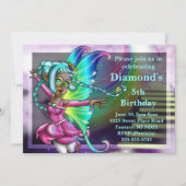 Schattige Afro-Amerikaans Fairy Verjaardagsfeest Kaart (Voorkant)