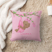 Schattige Afro-Amerikaanse Baby Meisje Roze Persoo Kussen (Deken)