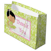 Schattige Afro-Amerikaanse Ballerina Dank u Groot Cadeauzakje (Voorkant Gekanteld)