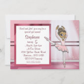 Schattige Afro-Amerikaanse Ballerina Verjaardag Kaart (Voorkant)