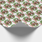 Schattige Afro-Amerikaanse jongen met kerst Cadeaupapier (Hoek)