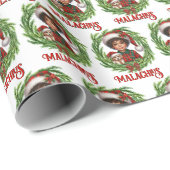 Schattige Afro-Amerikaanse jongen met kerst Cadeaupapier (Rol Hoek)