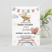 Schattige Afro-Amerikaanse meisjes baby shower Kaart (Staand voorkant)