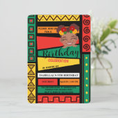 Schattige afro Amerikaanse meisjes Verjaardagsfees Kaart (Staand voorkant)