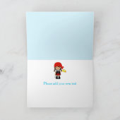 Schattige Afro-Amerikaanse Piraat Meisje Verjaarda Kaart (Binnen)