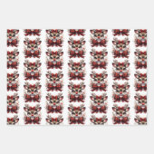 Schattige Afro-Amerikaanse rode en zwarte kerst Inpakpapier Vel (Voorkant 3)