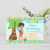 Schattige Afro-Amerikaanse verjaardagsfeestje voor Kaart (Staand voorkant)