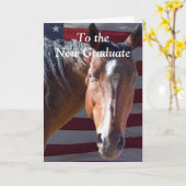 Schattige Afstuderen Afstuderen Paard - Ranch Boer Kaart (Gele Bloem)