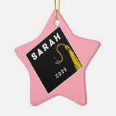 Schattige Afstuderen Cadeau Keramisch Ornament (Links)