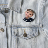 Schattige Afstuderen Foto Ronde Button 5,7 Cm (In situ)