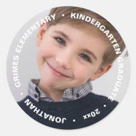 Schattige Afstuderen Foto Ronde Sticker