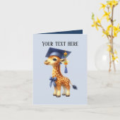 Schattige Afstuderen giraffe Bericht toevoegen Kaart (Gele Bloem)
