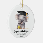 Schattige Afstuderen Koala gepersonaliseerd Keramisch Ornament (Rechts)