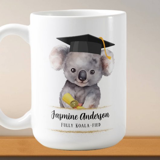 Schattige Afstuderen Koala gepersonaliseerd Koffiemok